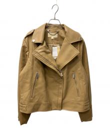 MICHAEL KORS（マイケルコース）の古着「フェイクレザーダブルライダース」｜ベージュ