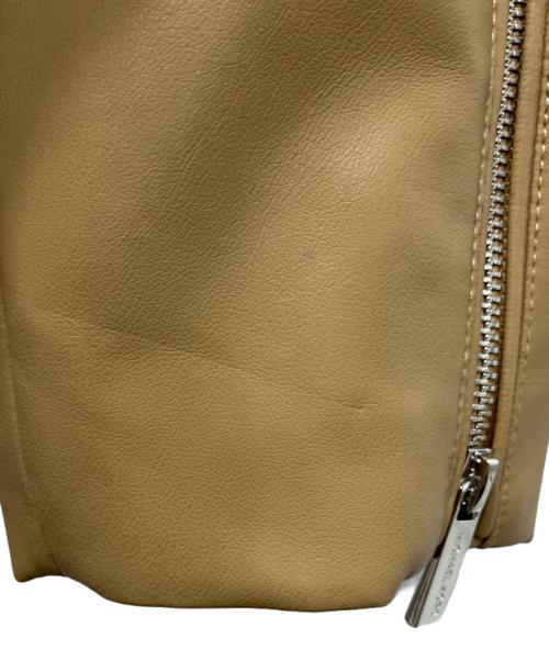 MICHAEL KORS（マイケルコース）MICHAEL KORS (マイケルコース) フェイクレザーダブルライダース ベージュ サイズ:XL 未使用品の古着・服飾アイテム