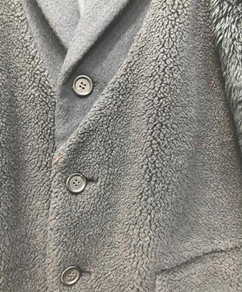 SueUNDERCOVER（スーアンダーカバー）SueUNDERCOVER (スーアンダーカバー) ボア切替チェスターコート ブラック サイズ:2の古着・服飾アイテム