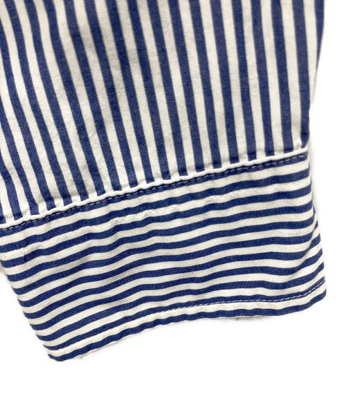 POLO RALPH LAUREN（ポロ・ラルフローレン）POLO RALPH LAUREN (ポロ・ラルフローレン) ストライプBDシャツ ブルー サイズ:XLの古着・服飾アイテム