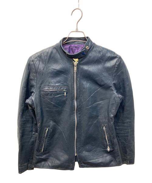 brimaco（ブリマコ）brimaco (ブリマコ) 70's レザージャケット ブルー サイズ:記載なし(実寸参照)の古着・服飾アイテム