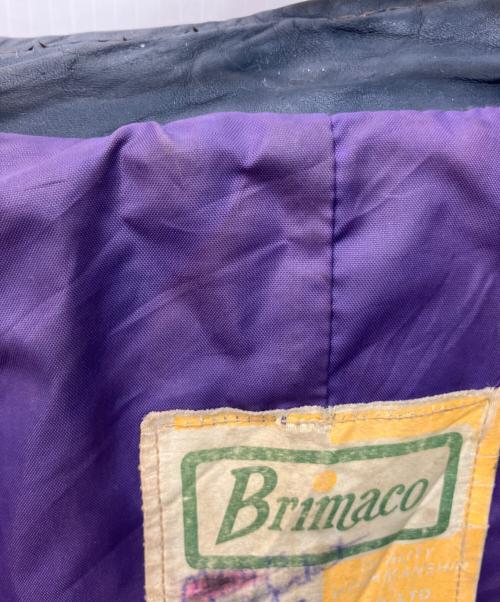 brimaco（ブリマコ）brimaco (ブリマコ) 70's レザージャケット ブルー サイズ:記載なし(実寸参照)の古着・服飾アイテム