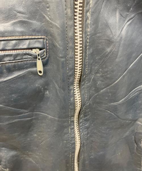 brimaco（ブリマコ）brimaco (ブリマコ) 70's レザージャケット ブルー サイズ:記載なし(実寸参照)の古着・服飾アイテム