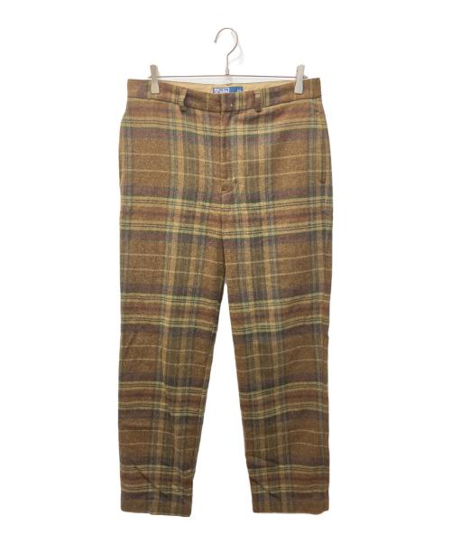 POLO RALPH LAUREN（ポロ・ラルフローレン）POLO RALPH LAUREN (ポロ・ラルフローレン) ウールチェックスラックス ブラウン サイズ:32の古着・服飾アイテム