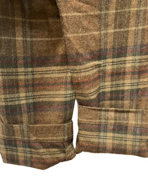 POLO RALPH LAUREN（ポロ・ラルフローレン）POLO RALPH LAUREN (ポロ・ラルフローレン) ウールチェックスラックス ブラウン サイズ:32の古着・服飾アイテム