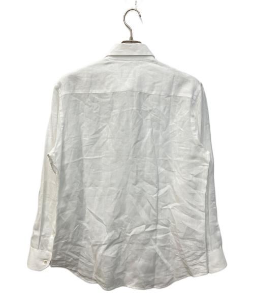 GIORGIO ARMANI（ジョルジオアルマーニ）GIORGIO ARMANI (ジョルジオアルマーニ) ピュアリネンシャツ ホワイト サイズ:40の古着・服飾アイテム