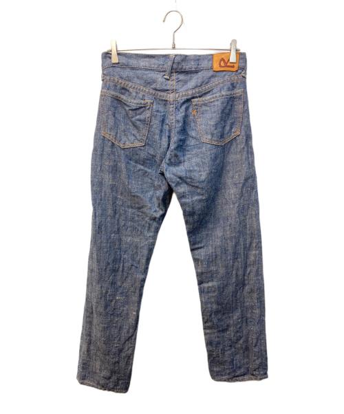 45rpm（45アールピーエム）45rpm (45アールピーエム) リネンコットンデニムパンツ ネイビー サイズ:30の古着・服飾アイテム