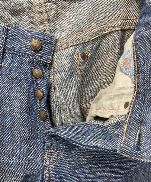 45rpm（45アールピーエム）45rpm (45アールピーエム) リネンコットンデニムパンツ ネイビー サイズ:30の古着・服飾アイテム