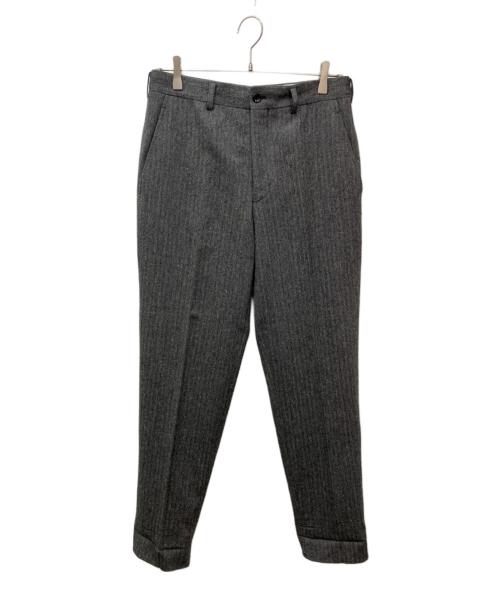 COMME des GARCONS HOMME PLUS（コムデギャルソンオムプリュス）COMME des GARCONS HOMME PLUS (コムデギャルソンオムプリュス) ヘリンボーン柄ウールスラックス グレー サイズ:Sの古着・服飾アイテム