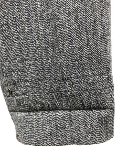 COMME des GARCONS HOMME PLUS（コムデギャルソンオムプリュス）COMME des GARCONS HOMME PLUS (コムデギャルソンオムプリュス) ヘリンボーン柄ウールスラックス グレー サイズ:Sの古着・服飾アイテム