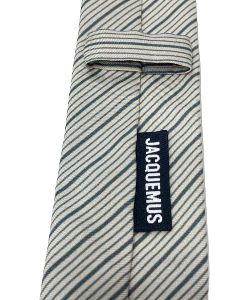jacquemus（ジャックムス）JACQUEMUS (ジャックムス) ストライプ柄ネクタイ ベージュ サイズ:採寸参照の古着・服飾アイテム
