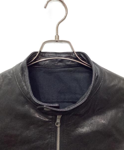 USED（USED）USED (USED) 八の字ライダースジャケット ブラック サイズ:採寸参照の古着・服飾アイテム