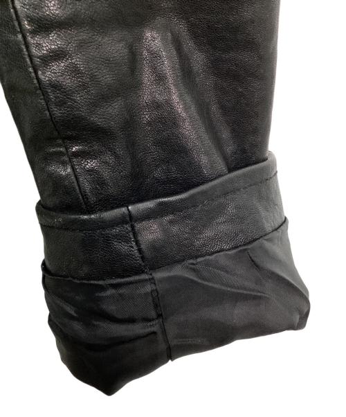 USED（USED）USED (USED) 八の字ライダースジャケット ブラック サイズ:採寸参照の古着・服飾アイテム