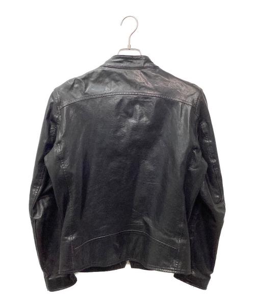 USED（USED）USED (USED) 八の字ライダースジャケット ブラック サイズ:採寸参照の古着・服飾アイテム