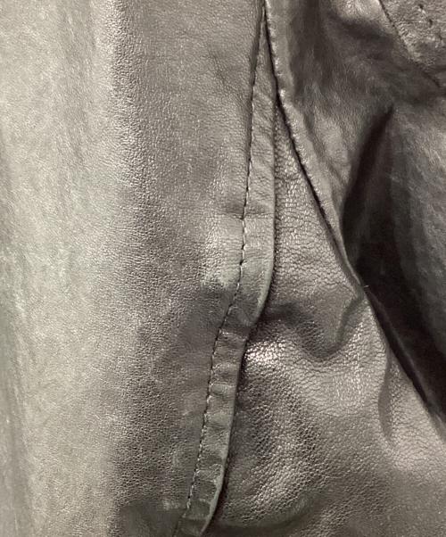 USED（USED）USED (USED) 八の字ライダースジャケット ブラック サイズ:採寸参照の古着・服飾アイテム