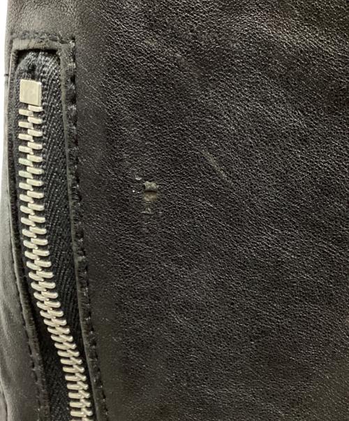 USED（USED）USED (USED) 八の字ライダースジャケット ブラック サイズ:採寸参照の古着・服飾アイテム