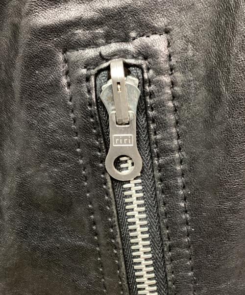 USED（USED）USED (USED) 八の字ライダースジャケット ブラック サイズ:採寸参照の古着・服飾アイテム