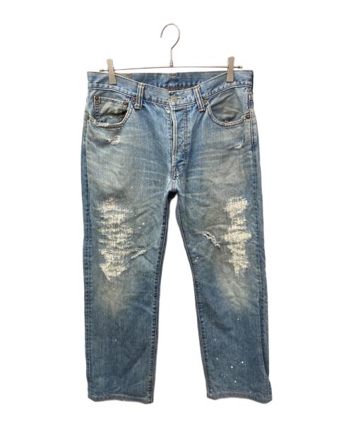 ETERNAL（エターナル）ETERNAL (エターナル) ペイントクラッシュデニムパンツ インディゴ サイズ:W34の古着・服飾アイテム