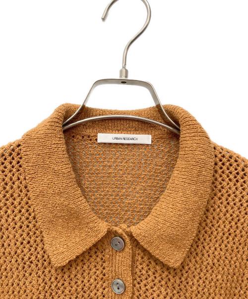 URBAN RESEARCH（アーバンリサーチ）URBAN RESEARCH (アーバンリサーチ) シャツカラーメッシュニット ベージュ サイズ:FREEの古着・服飾アイテム