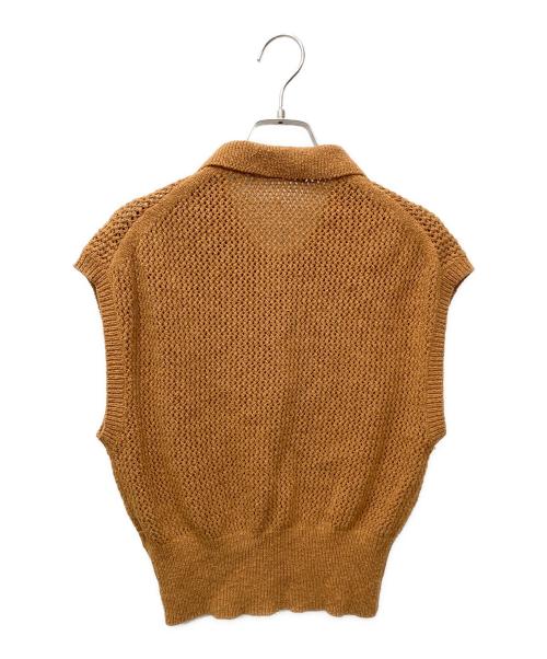 URBAN RESEARCH（アーバンリサーチ）URBAN RESEARCH (アーバンリサーチ) シャツカラーメッシュニット ベージュ サイズ:FREEの古着・服飾アイテム