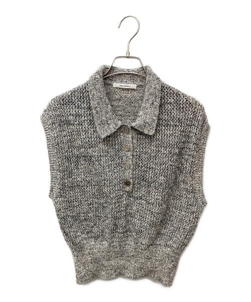 URBAN RESEARCH（アーバンリサーチ）URBAN RESEARCH (アーバンリサーチ) シャツカラーメッシュニット グレー サイズ:FREEの古着・服飾アイテム
