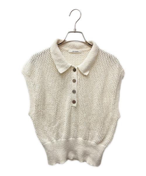 URBAN RESEARCH（アーバンリサーチ）URBAN RESEARCH (アーバンリサーチ) シャツカラーメッシュニット アイボリー サイズ:FREEの古着・服飾アイテム