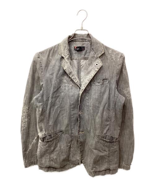 DIESEL（ディーゼル）DIESEL (ディーゼル) ウォッシュドデザインデニムジャケット グレー サイズ:Sの古着・服飾アイテム