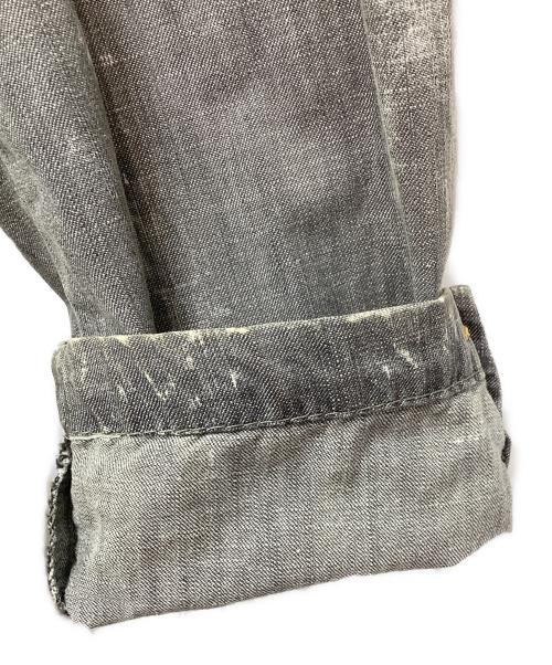 DIESEL（ディーゼル）DIESEL (ディーゼル) ウォッシュドデザインデニムジャケット グレー サイズ:Sの古着・服飾アイテム