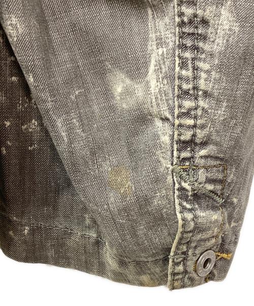 DIESEL（ディーゼル）DIESEL (ディーゼル) ウォッシュドデザインデニムジャケット グレー サイズ:Sの古着・服飾アイテム