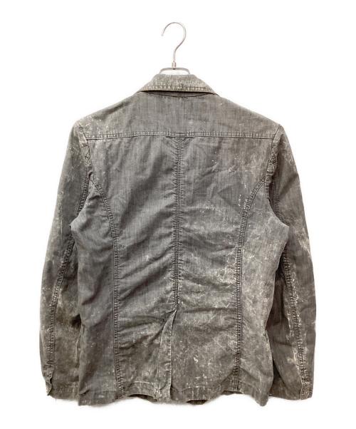 DIESEL（ディーゼル）DIESEL (ディーゼル) ウォッシュドデザインデニムジャケット グレー サイズ:Sの古着・服飾アイテム