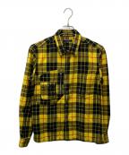 COMME des GARCONS HOMMEコムデギャルソン オム）の古着「チェックシャツ」｜イエロー
