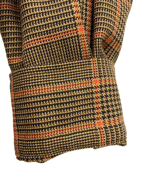 TOMORROW LAND（トゥモローランド）TOMORROW LAND (トゥモローランド) HYBRID TWEED BIG SHIRT JACKET/ハイブリッドツイードビッグシルエットシャツジャケット ブラウン サイズ:Mの古着・服飾アイテム