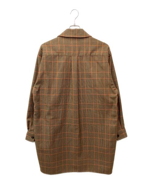 TOMORROW LAND（トゥモローランド）TOMORROW LAND (トゥモローランド) HYBRID TWEED BIG SHIRT JACKET/ハイブリッドツイードビッグシルエットシャツジャケット ブラウン サイズ:Mの古着・服飾アイテム