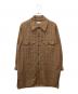 TOMORROW LAND（トゥモローランド）の古着「HYBRID TWEED BIG SHIRT JACKET/ハイブリッドツイードビッグシルエットシャツジャケット」｜ブラウン