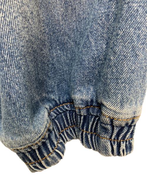 Adam et Rope（アダム エ ロペ）Adam et Rope (アダム エ ロペ) 25SS ブリーチ デニム ハイネック ダブルジップ ボマー ジャケット インディゴ サイズ:Lの古着・服飾アイテム