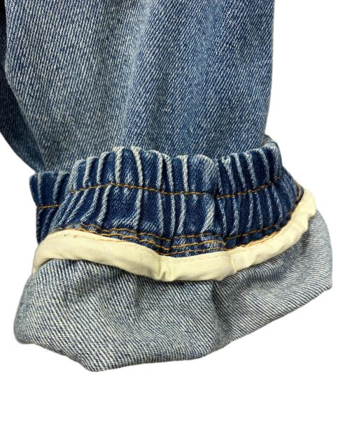 Adam et Rope（アダム エ ロペ）Adam et Rope (アダム エ ロペ) 25SS ブリーチ デニム ハイネック ダブルジップ ボマー ジャケット インディゴ サイズ:Lの古着・服飾アイテム