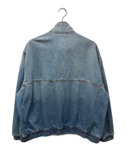 Adam et Rope（アダム エ ロペ）Adam et Rope (アダム エ ロペ) 25SS ブリーチ デニム ハイネック ダブルジップ ボマー ジャケット インディゴ サイズ:Lの古着・服飾アイテム