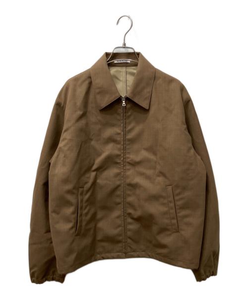 AURALEE（オーラリー）AURALEE (オーラリー) BONDED TROPICAL WOOL ZIP BLOUSON ベージュ サイズ:3の古着・服飾アイテム