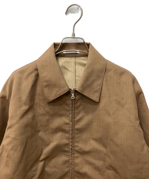 AURALEE（オーラリー）AURALEE (オーラリー) BONDED TROPICAL WOOL ZIP BLOUSON ベージュ サイズ:3の古着・服飾アイテム
