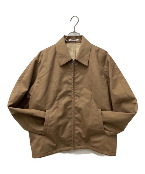 AURALEE（オーラリー）AURALEE (オーラリー) BONDED TROPICAL WOOL ZIP BLOUSON ベージュ サイズ:3の古着・服飾アイテム
