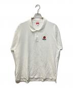 KENZOケンゾー）の古着「BOKE FLOWER SLIM POLO/ボケフラワースリムポロシャツ」｜ホワイト