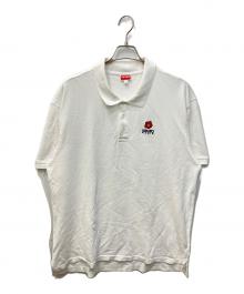 KENZO（ケンゾー）の古着「BOKE FLOWER SLIM POLO/ボケフラワースリムポロシャツ」｜ホワイト