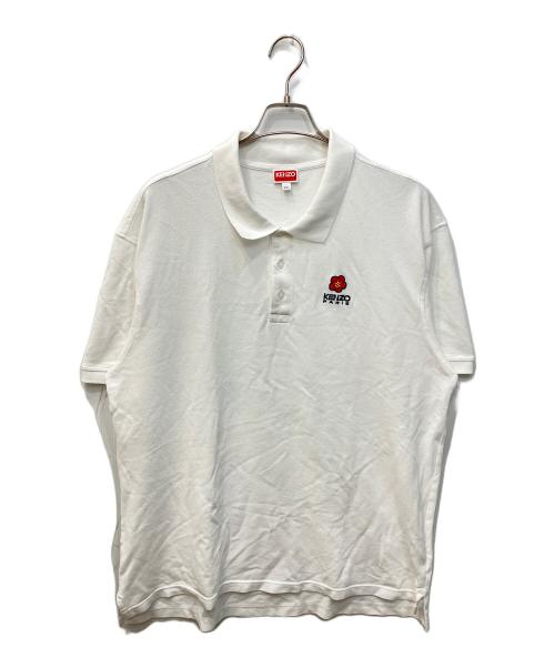 KENZO（ケンゾー）KENZO (ケンゾー) BOKE FLOWER SLIM POLO/ボケフラワースリムポロシャツ ホワイト サイズ:XXLの古着・服飾アイテム