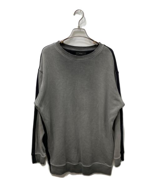 DIESEL（ディーゼル）DIESEL (ディーゼル) 切替スウェット ブラック×グレー サイズ:XSの古着・服飾アイテム