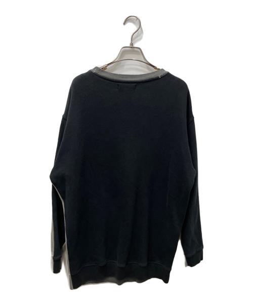 DIESEL（ディーゼル）DIESEL (ディーゼル) 切替スウェット ブラック×グレー サイズ:XSの古着・服飾アイテム