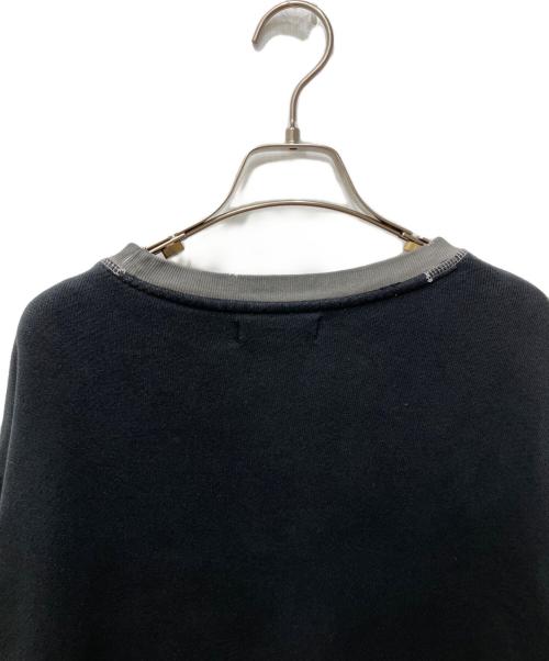 DIESEL（ディーゼル）DIESEL (ディーゼル) 切替スウェット ブラック×グレー サイズ:XSの古着・服飾アイテム