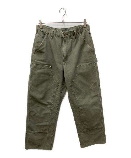 CarHartt（カーハート）CarHartt (カーハート) WASHED-DUCK DOUBLE-FRONT WORK DUNGARE オリーブ サイズ:W32×L36の古着・服飾アイテム