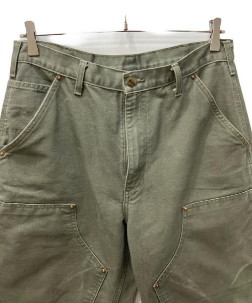 CarHartt（カーハート）CarHartt (カーハート) WASHED-DUCK DOUBLE-FRONT WORK DUNGARE オリーブ サイズ:W32×L36の古着・服飾アイテム