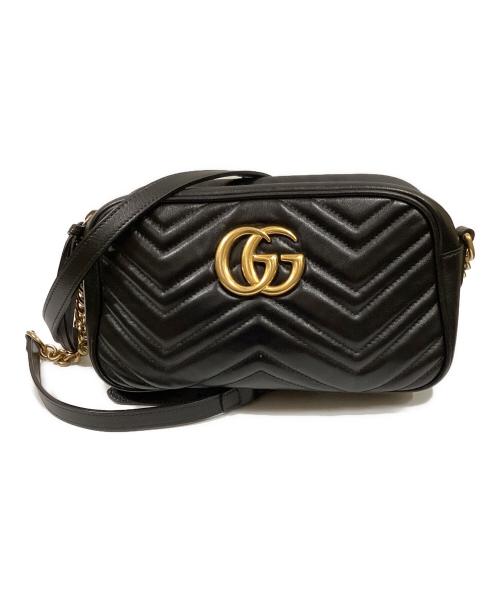 GUCCI（グッチ）GUCCI (グッチ) GGマーモント スモール カメラバッグ ブラックの古着・服飾アイテム