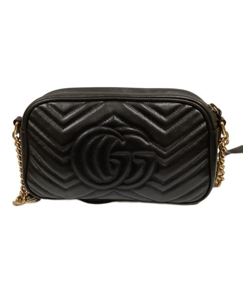GUCCI（グッチ）GUCCI (グッチ) GGマーモント スモール カメラバッグ ブラックの古着・服飾アイテム